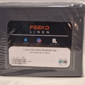 Sheet Set 3 Piece Dark Gray Microfiber Twin Luxury Bedding Gift Warm