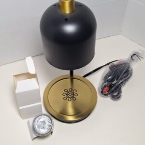 Black and Gold Electric Candle Warmer Lamp Flameless Auto Timer Dimmable New