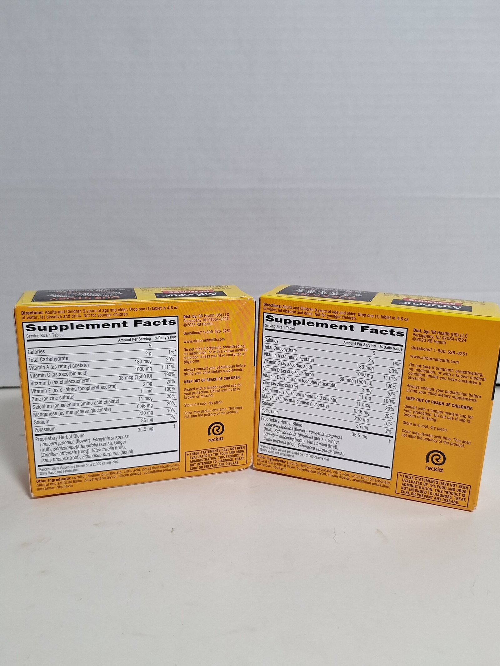 Airborne Immune Support Effervescent Tablets Zesty Orange X2 30 Count Exp 2027+ - Image 3