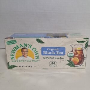 Newman's Own Organic Black Tea 22 Family Size Tea Bags New In Box Pack of 2