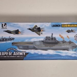 Aircraft Carrier Toy Military Submarine Naval Ship Play Set with Planes Army