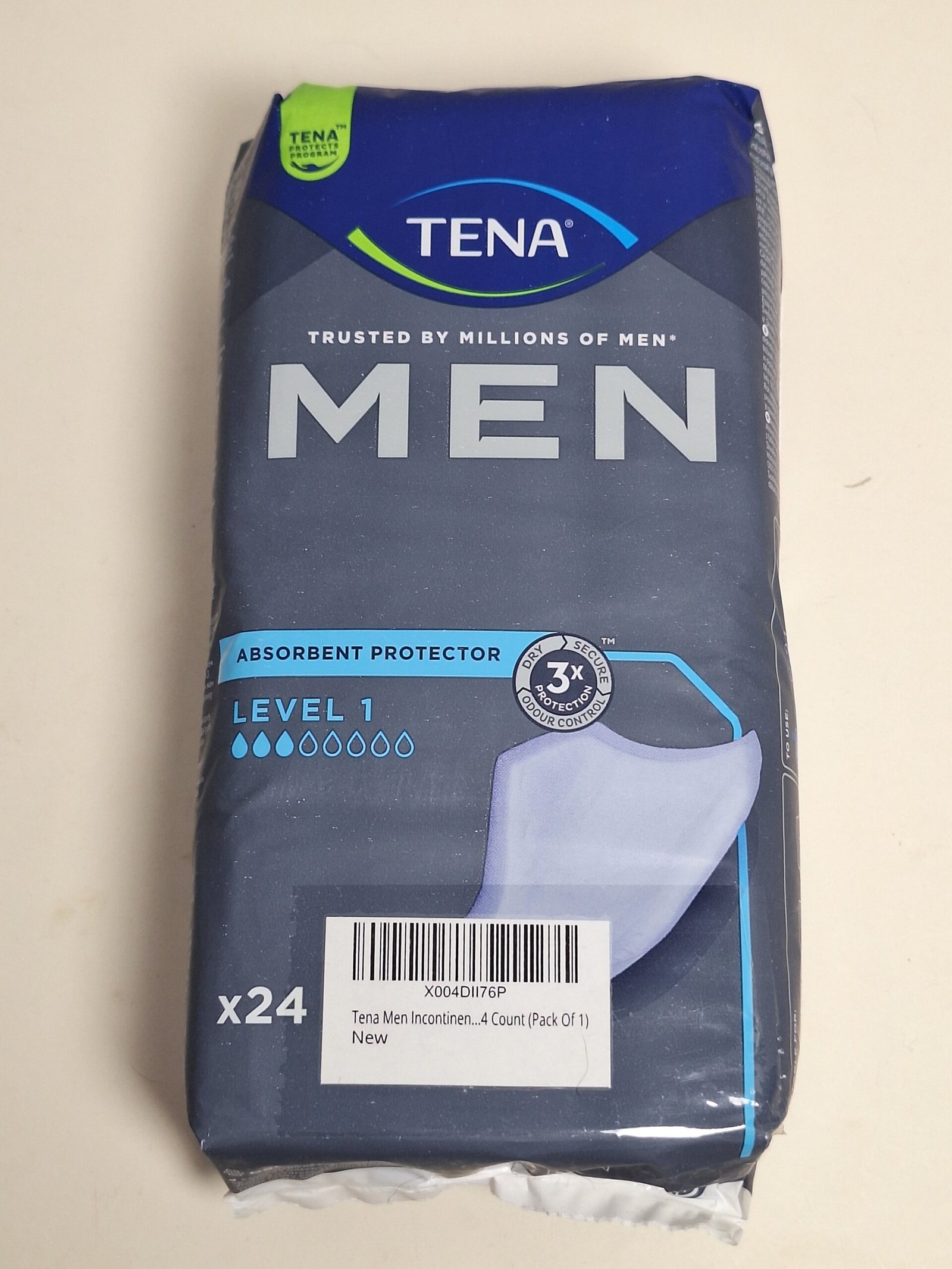 Tena Men Incontinence Protector, Level 1, 24 Count