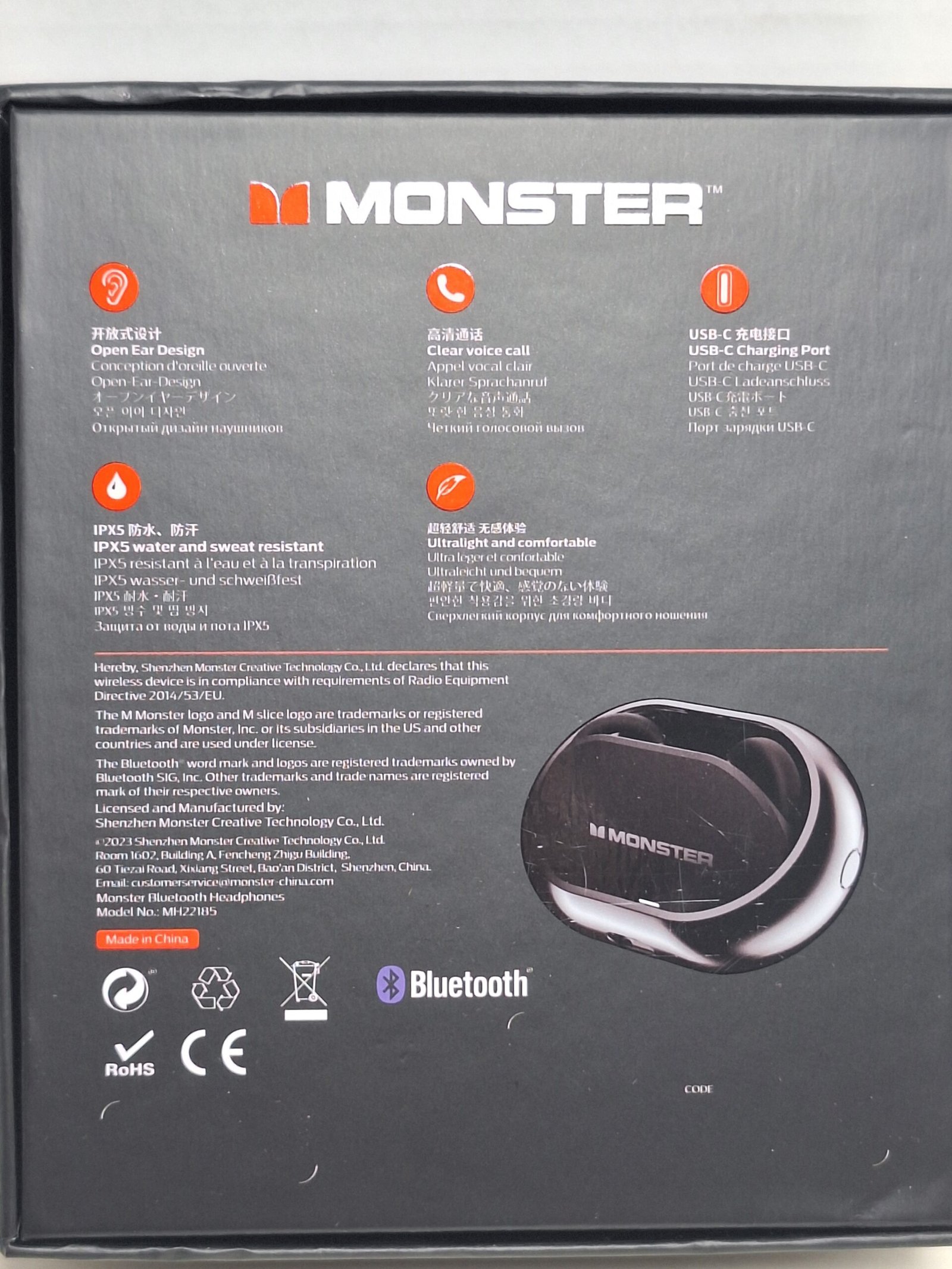 Monster Conduction Open Ear Headphones AC600 Bluetooth - Image 2